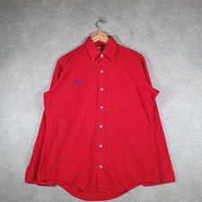 Vintage Wrangler Uniforms Long Sleeve Button Shirt Men’s Medium Red