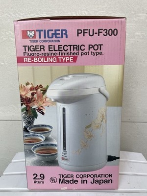 Tiger PFU-F300 Electric Water Boiler Warmer Pot 2.9L Floral White - Tested Japan
