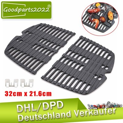 7644 Gusseisen Grillrost Grills für Weber Q100, Q1000, Q120, Q1200, Q140, Q1400