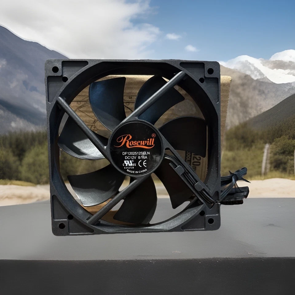 Rosewill ROCF-13001 120mm Case Fan, Black - 2-Pack - Image 2 of 4