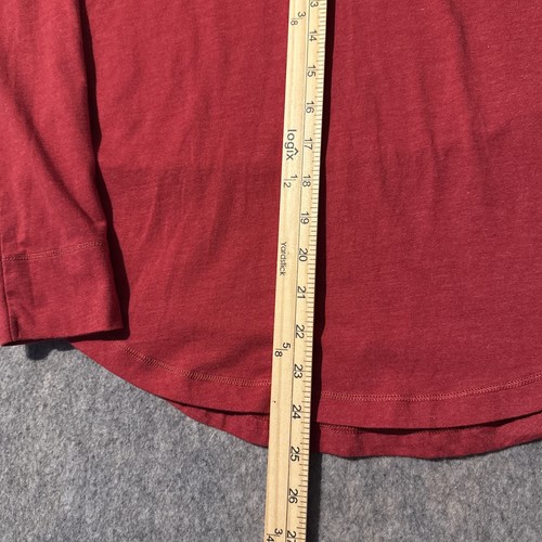 Lauren Ralph Lauren T Shirt Donna Maniche Lunghe Media Rossa Grafica Tee Spellout - Foto 4 di 7