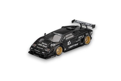Lamborghini Countach LB-WORKS Black 1:64 Modellauto Mini GT MGT01081-L