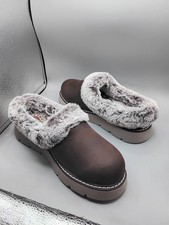Skechers Women's Bobs Keepsakes Lite Slippers Cozy Blend 7M Chocolate  A282