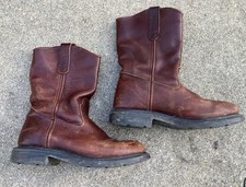 Red Wing #1132 Pecos Boots Mens 8.5 D Brown Leather Pull-On Work Made In USA