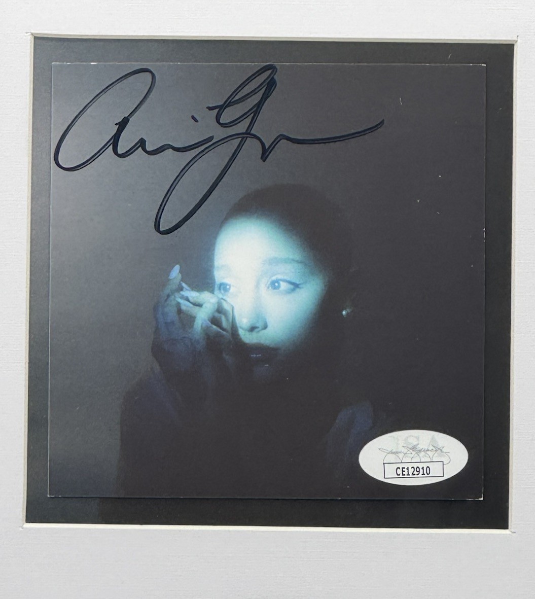ARIANA GRANDE SIGNED CD JSA FRAMED ETERNAL SUNSHINE DELUXE