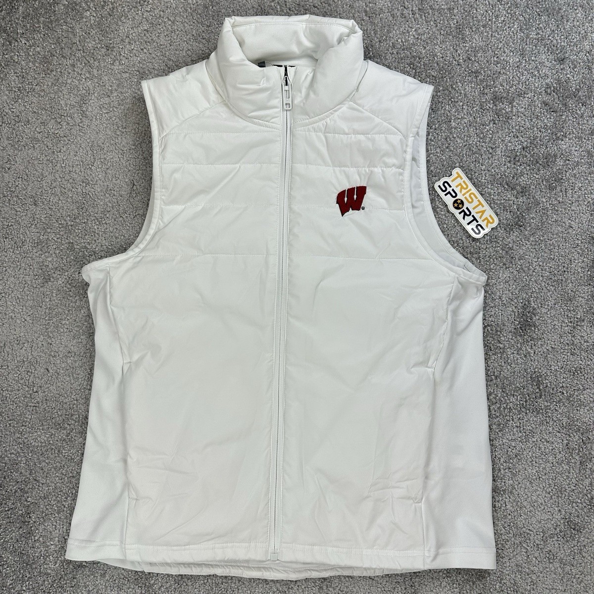 Wisconsin Badgers Under Armour Storm Golf Vest Womens Size Small White