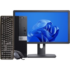 Dell Windows 11 Desktop i5 Computer PC SFF 16GB RAM 256GB SSD 22in Wi-Fi, DVD