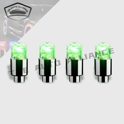 4PCS Car Auto Wheel Tire Tyre Air Valve Stem LED Light Caps Cover Accessories US