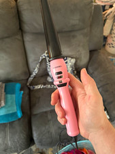 PLUGGED Pink/Black Curling Iron 400 F Model 680638 110-240V 38W