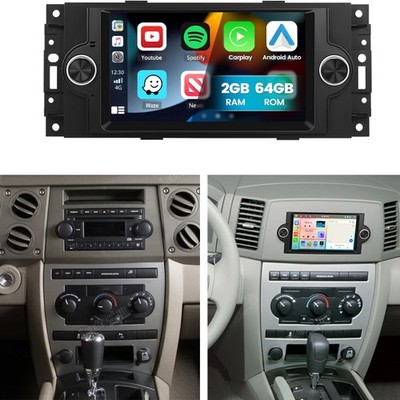 2+64GB Apple Carplay Android 15 Autoradio Für Jeep Grand Cherokee 2005-2007 WIFI