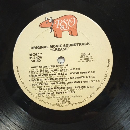 Grease Movie Soundtrack Double Album Vinyl LP Record 1st Edition 1978 - Picture 14 of 14