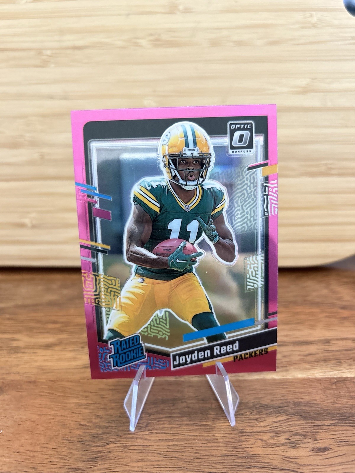 2023 Panini Donruss - Rated Rookie Jayden Reed #334 Optic Preview Pink Prizm 🔥