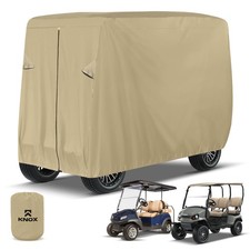 KNOX Beige Golf Cart Storage Cover, 2 2/4 Passenger, for EZGO, Club Car, Yamaha
