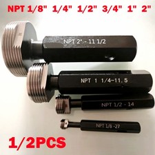 1/2Pcs Steel NPT 1/8" 1/4" 1/2" 3/4" 1" 2" Taper Pipe Plug Thread Gage Gauge HOT
