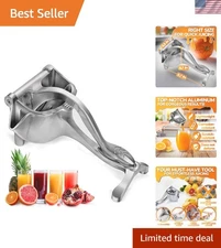 Multi-Fruit Manual Juicer - Ergonomic 9.8" Aluminum Squeezer, Easy to Clean