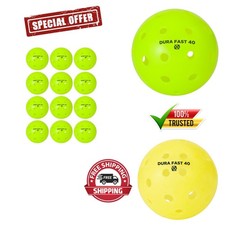 High-Performance Neon Pickleballs - 12 Count, Tournament Ready and Durable