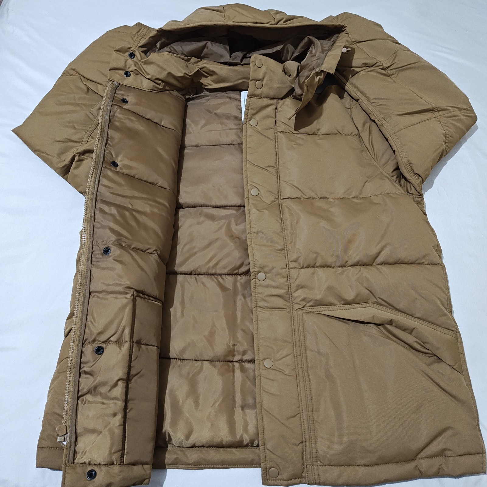 Gap ColdControl Max Puffer Coat Jacket Men's Large Khaki Brown Long Sleeve ~ New image 5
