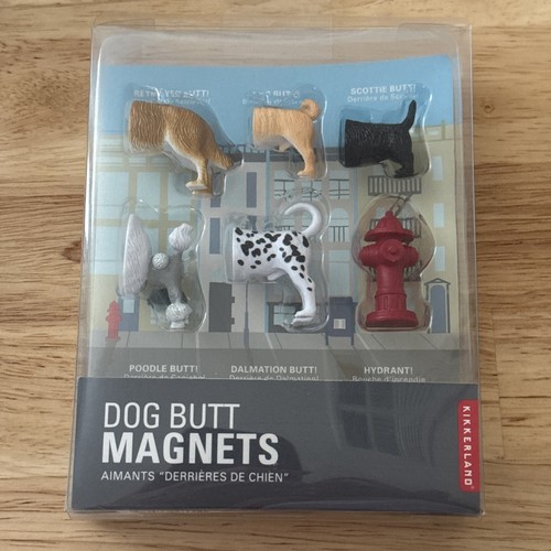 Dog Butt & Hydrant 6 Pieces Magnets Set New Kikkerland Design New! - Picture 2 of 5