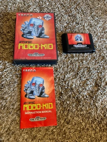 Atomic Robo-Kid (Sega Genesis, 1990) - CIB with manual