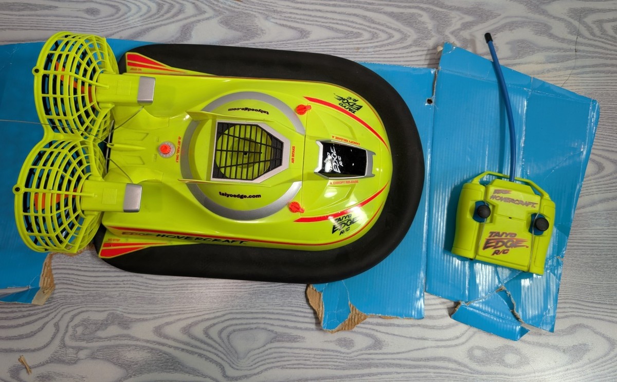 Team Edge Taiyo Hovercraft RC Remote Control 90s Neon Green VTG