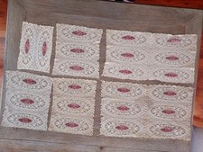Vintage koronkowe doilies z akcentem Petit Point – zestaw 6 szt.