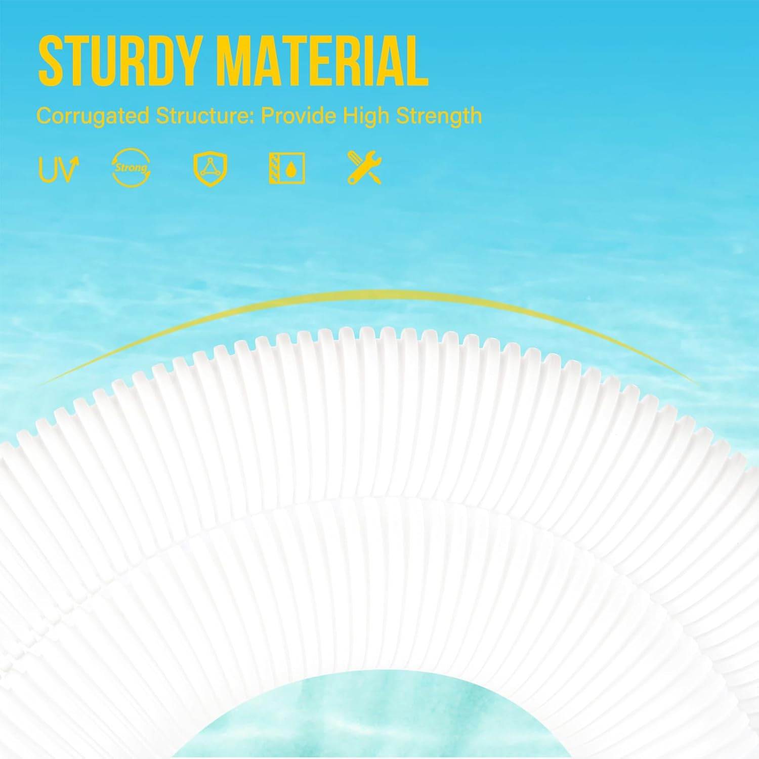 Pool Hose for above Ground Pools, 1.5 Inch Pool Pump Replacement Hoses 59" Long 