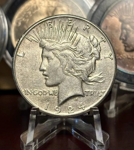 1924-S Peace Dollar Choice XF Condition Semi-Key Date