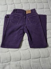Vintage Levi  s 512 Slim Youth Jeans Size 12   Made in USA White Tab Purple
