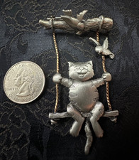 Broche Vintage JJ Jonette Années 80 - Feuille De Chêne En Alliage Doré - Numérotée 140