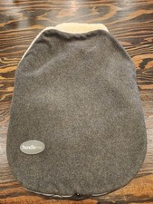 Bundle Me JJ Cole Dark Gray Baby Car Seat Cover Sheepskin Lining Fuzzy Warm
