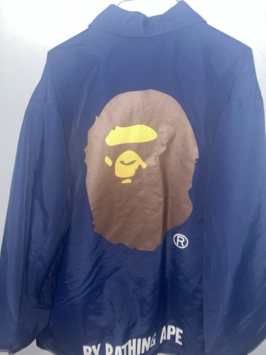 A Bathing Ape Bape College Coach Jacket Navy Size XL Happy New Years (SS23) - Picture 3 of 3