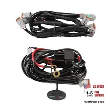 Wiring Harness Kit for 8 LED Pod Lights 50A Fuse and 60A Relay 3 PIN DT Plug