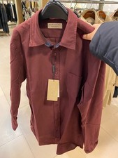 NWT RARE Burberry Men's Cotton Poplin Sport Shirt In Dark Elderberry Size M