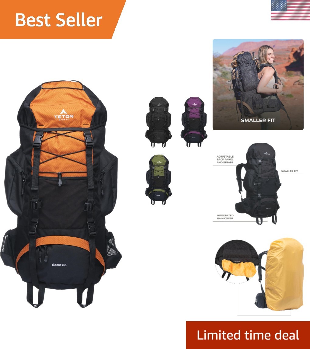 Teton Sports Scout 55L Backpack Burnt Orange 2104SCBO