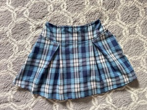 Dennis Girl’s 5 G5 School Uniform Pleated Skort Blue White Black Plaid
