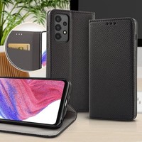 Handy Book Cover Smart Magnetic Samsung A17 A26 Schwarz Buch HüLle Tasche Etui