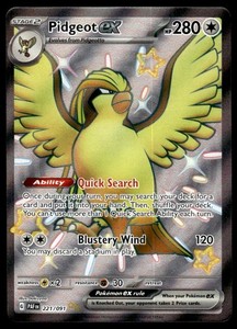 Pidgeot ex 221/091 Paldean Fates Shiny Ultra Rare
