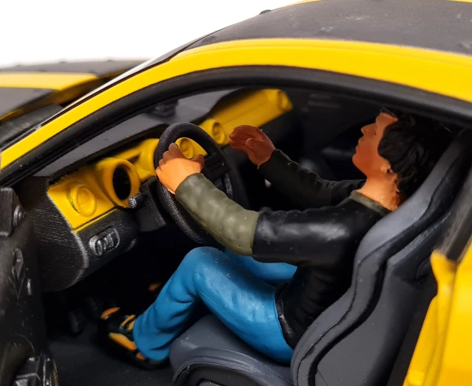 Norev 1/18 Ford Mustang Cesam Matt Yellow Tuner Diecast Scale Model Car - Image 4 of 4