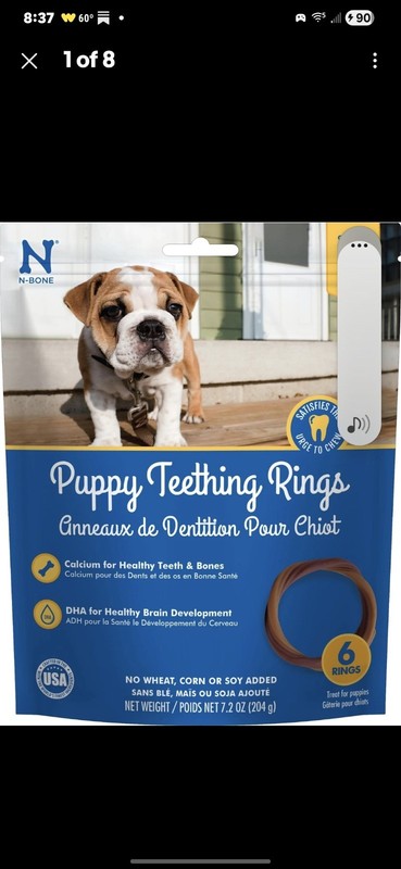 Puppy Teething Ring Chicken Flavor (1 Pack Of 6 Rings) (113048)