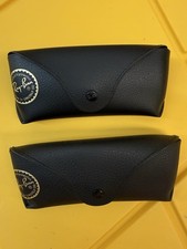 2 Authentic Ray-Ban Sunglasses Leather Case only - Black Lot