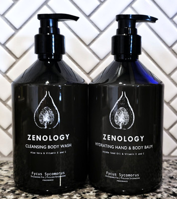BUNDLE (2 Pack) Zenology Fycus Sycomorus Body Wash and Hand & Body Balm 16.9Oz