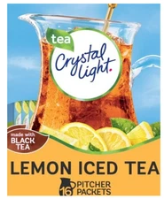 Crystal Light Lemon Iced Tea Drink Mix USA, 16 Pitcher Packets (32 Quarts)