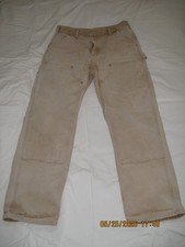 Carhartt Double Knee Pants Mens 33x30 Brown f...