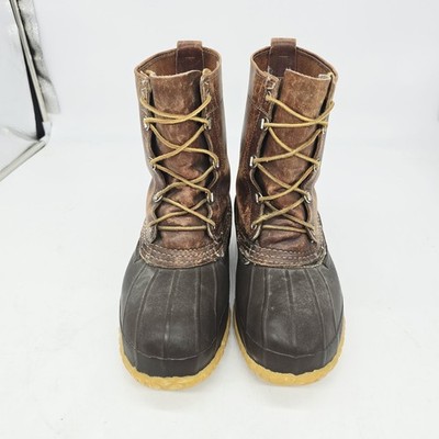 Vintage 70s LL Bean Boots Mens 8 Maine Hunting Shoe Script Leather Rubber Rain Vintage 70s LL Bean Boots Mens 8 Maine Hunting Shoe Script  main image 3