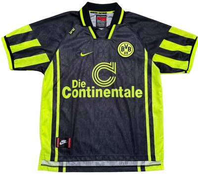 Dortmund Trikot Gr. L 1996/97 Auswärts neon schwarz gelb BVB09 retro 90er Nike - Bild 1 von 4