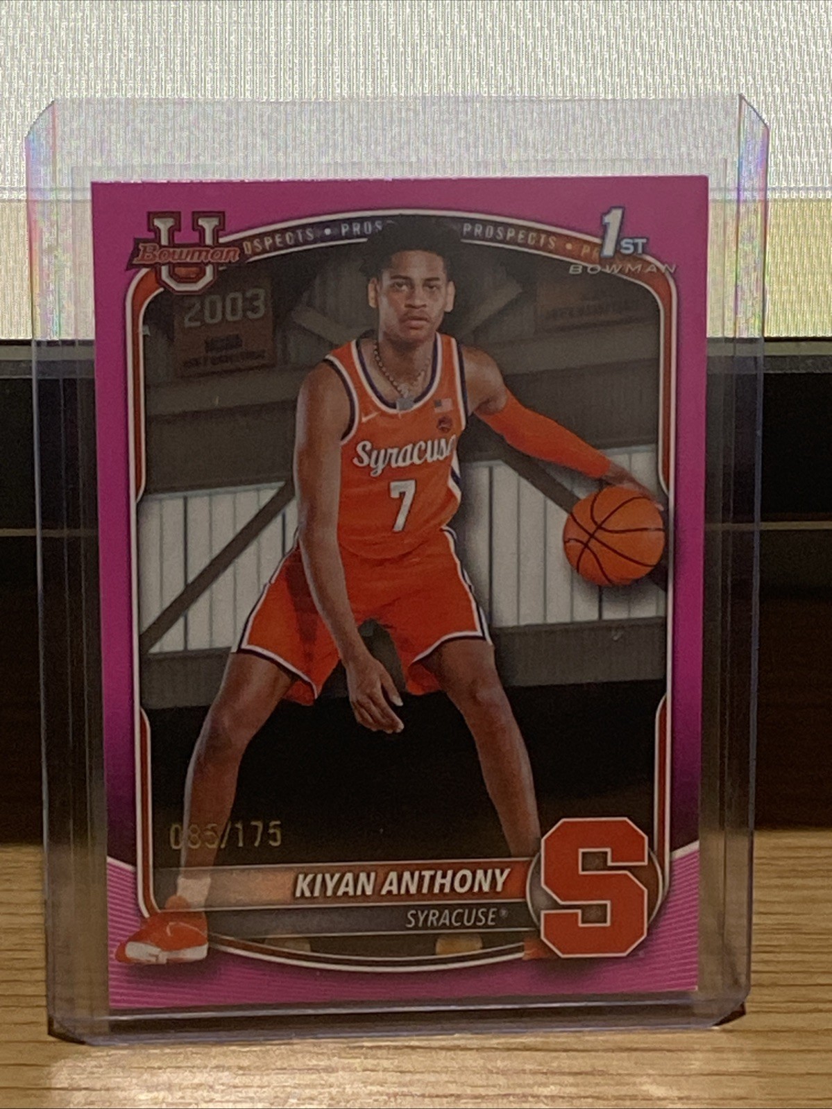 Kiyan Anthony 2025 Bowman #BPP-4 Pink Border Rookie 1st RC #/175
