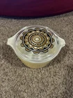 Pyrex Sol Flower Cinderella Casserole 472 Brown Black Gold USA Vintage 1969