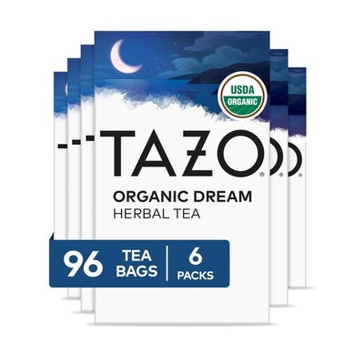 TAZO Organic DREAM Herbal Tea Bags, Caffeine-Free Bedtime Tea, Dream (96ct)