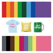 18pcs 4.5x12in Solid Color Sublimation Paper T-Shirt Transfer Sheets