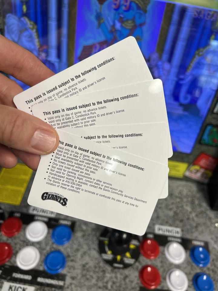 Lot of 4: 1991 San Francisco Giants Desert Storm Family Passes 4 Sequential #s - Image 2 of 4